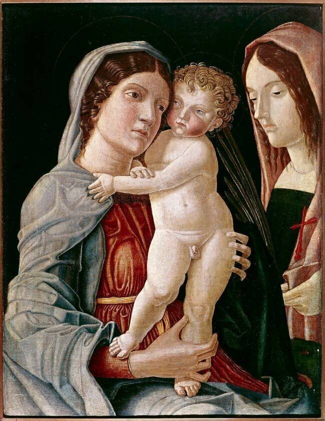 La Vierge et l'enfant avec une sainte martyre Andrea Mantegna