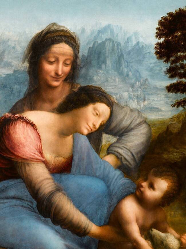 La Vierge, l'Enfant Jésus et Sainte Anne Leonardo da Vinci