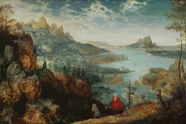 Landscape with the Flight into Egypt, 1563 Pieter Brueghel the Elder