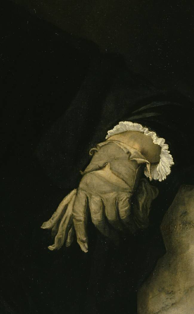 Man with a Glove (détail) Tiziano