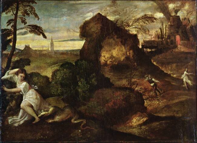 Orpheus and Eurydice Tiziano