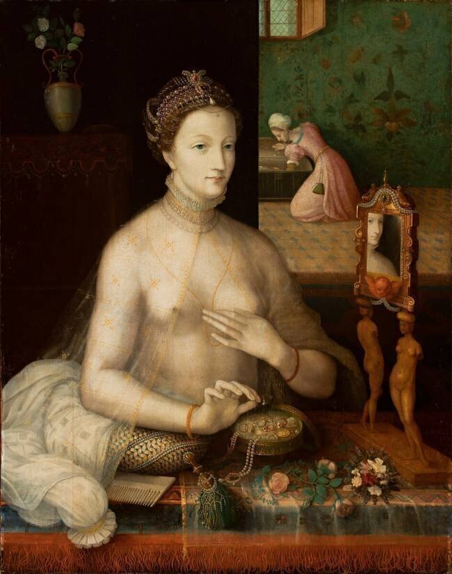 Portrait de dame a sa toilette anonymous