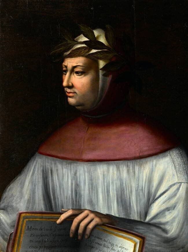 Portrait de Pétrarque Giorgio Vasari