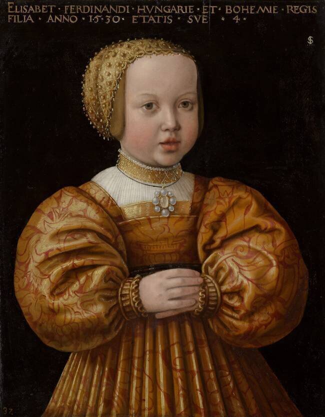 Portrait of Elisabeth of Austria Aged Four Jakob Seisenegger