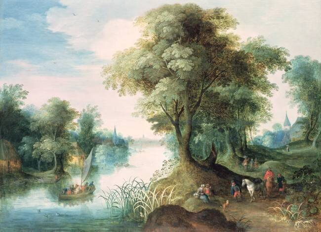 River Landscape Jan Brueghel the Elder