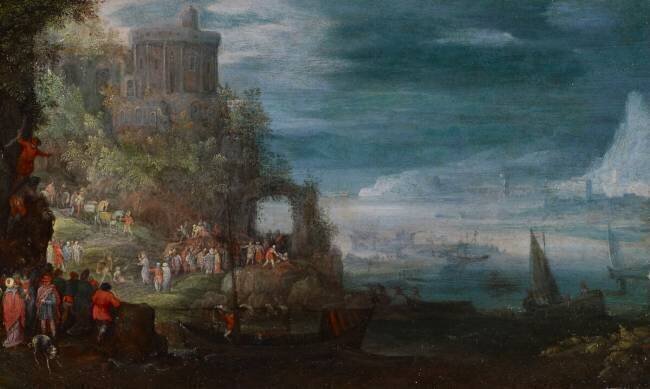 Seascape and the casting out of demons Jan Brueghel the Elder