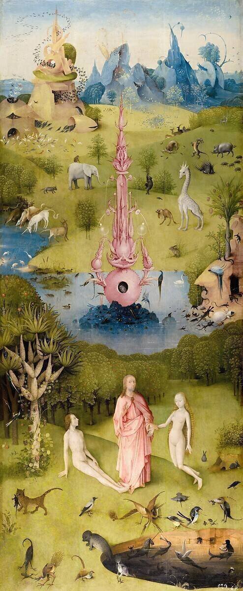 The Garden of Earthly Delights (left panel) Jérôme Bosch