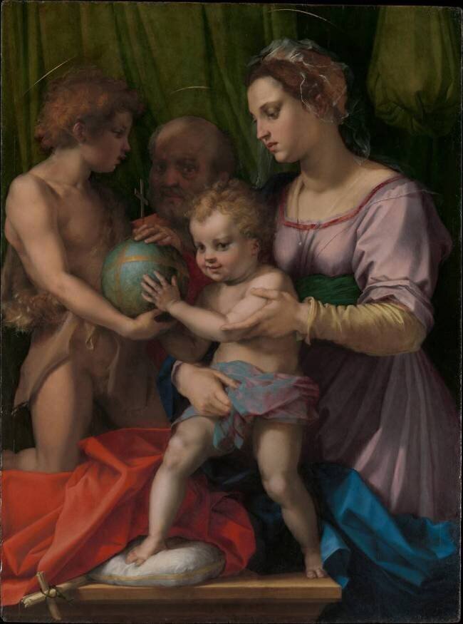 The Holy Family with the Young saint John the Baptist Andrea del Sarto