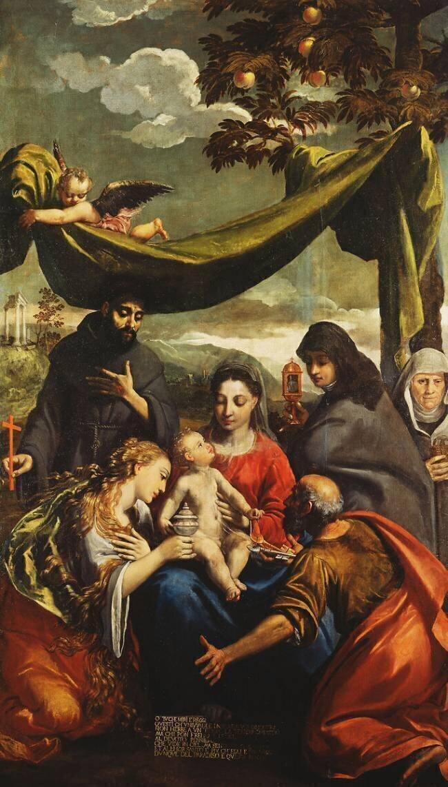 The Madonna and Child with Saints Mary Magdelen Ippolito Scarsella