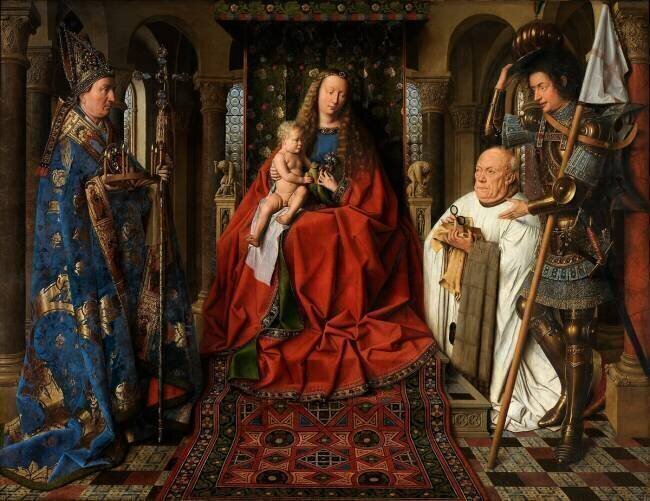 The Virgin and Child with Canon Joris van der Paele Jan van Eyck