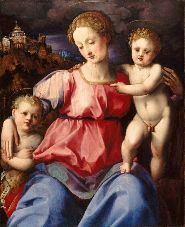 Vierge à l'Enfant avec Saint Jean-Baptiste Michele Ghirlandaio