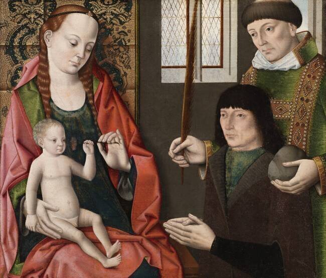 Virgin and Child with Saint Stephen and a Donor Dirck Bouts