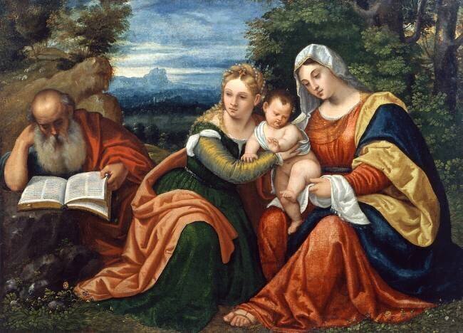 Virgin and Child with St. Catherine and St. Jerome in a Landscape Polidoro da Lanciano