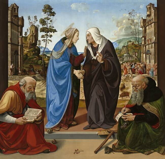 Visitation with St. Nicholas and St. Anthony Abbot Piero di Cosimo
