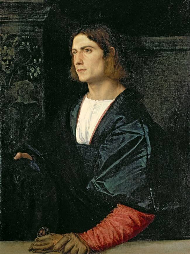 Young Man with Cap and Gloves Tiziano