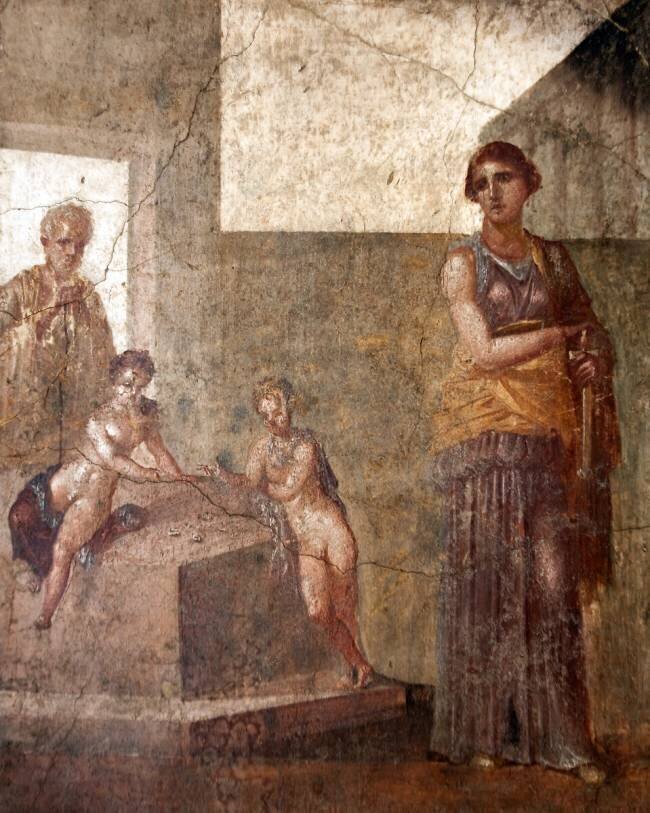Médée s'apprêtant à tuer ses enfants, Villa des Dioscures, Pompei anonyme