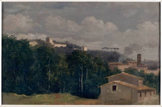 A la villa Farnèse : les maisons parmi les arbres Pierre Henri de Valenciennes