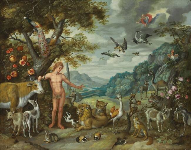 Adam nomme les animaux Jan Brueghel le Jeune