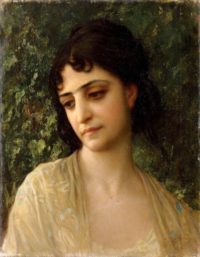 Adélaïde songeuse Ernest Hébert
