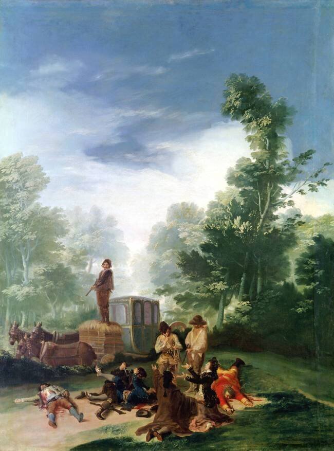 Attaque d'une diligence Francisco de Goya