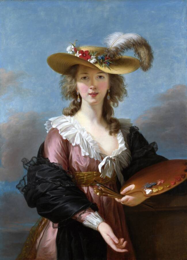 Autoportrait avec Chapeau de Paille  Elisabeth Vigée Le Brun