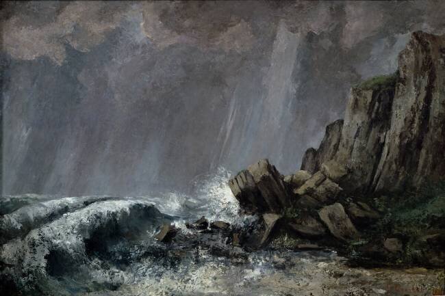 Averse à Etretat Gustave Courbet