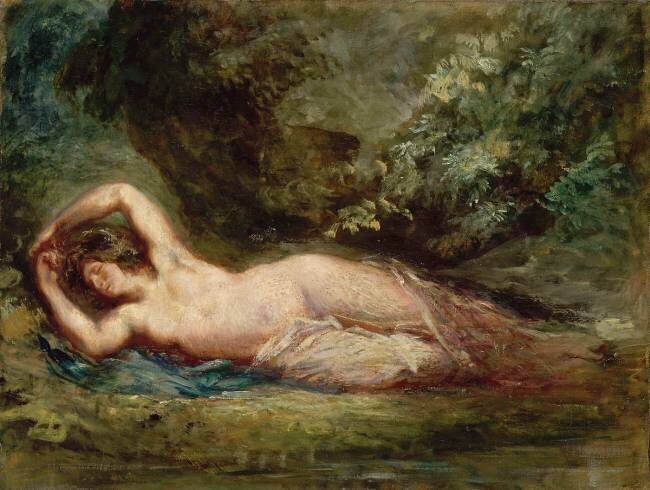 Bacchante endormie Eugène Delacroix