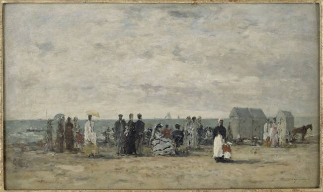 Baigneurs sur la plage de Trouville Eugène Boudin