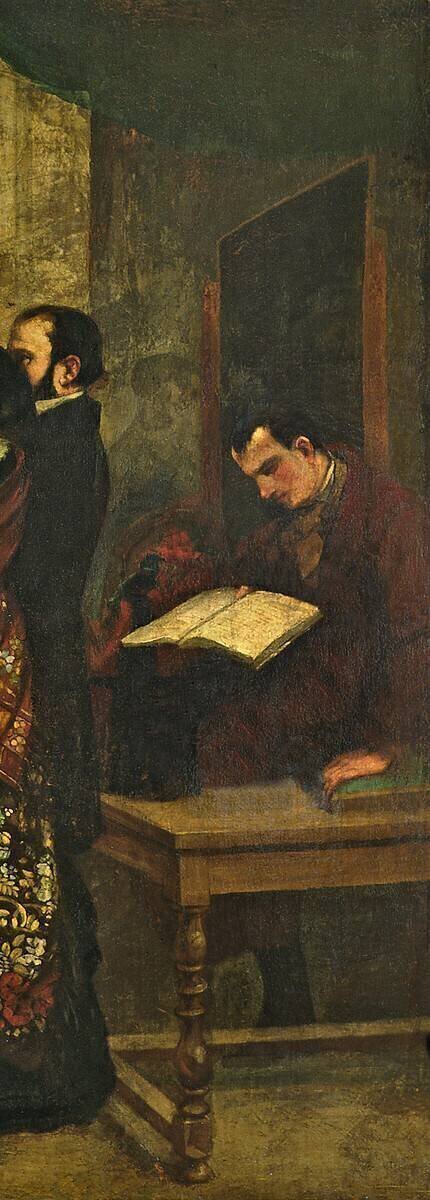 Baudelaire lisant un livre Gustave Courbet