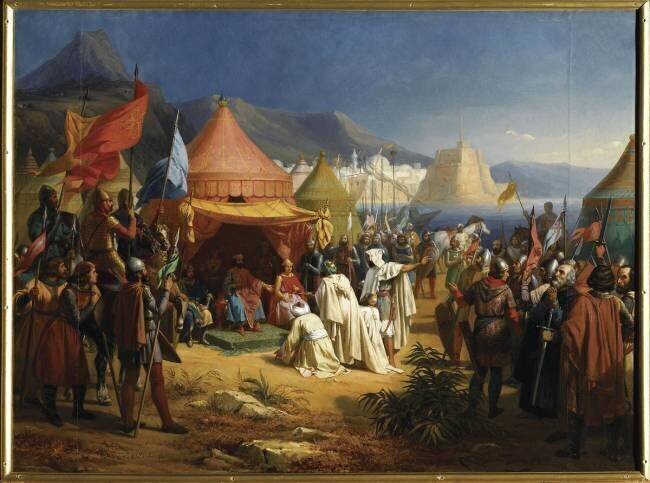 Bertrand de Saint Gilles recevant la soumission du cadi Fakr el-Moulk Alexandre-Charles Debacq