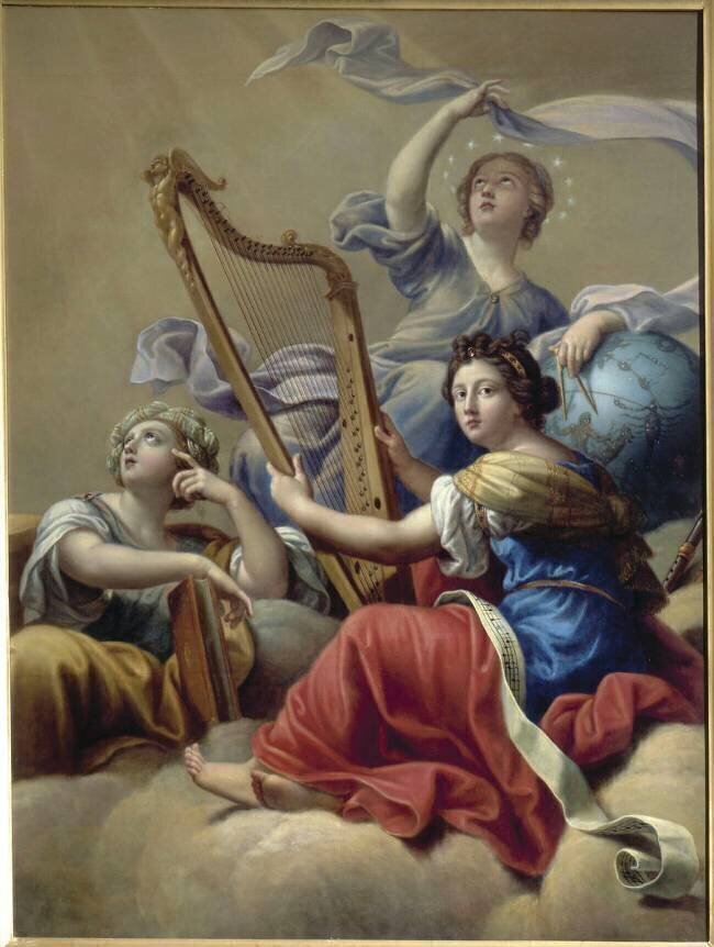 Calliope, Uranie et Terpsichore. Pierre Mignard
