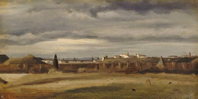 Campagne romaine. Le Monte Testaccio. Jean-Baptiste Camille Corot