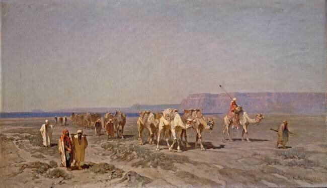Caravane allant à la mer Rouge Alberto Pasini