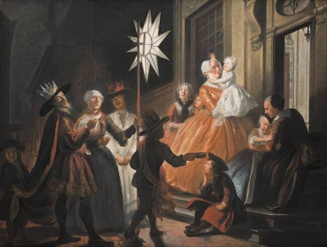 Chanter autour de l'étoile lors de la Nuit des rois Cornelis Troost