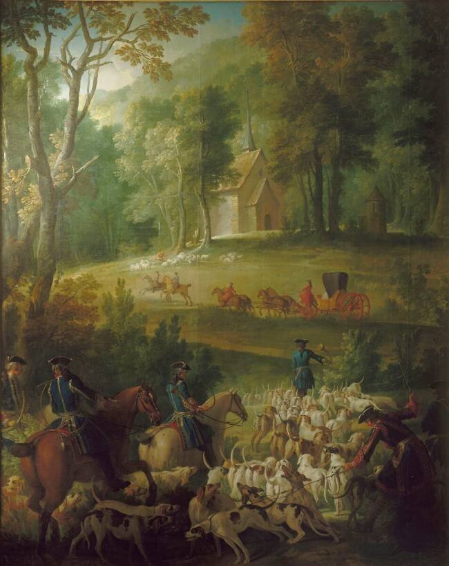 Chasse de Louis XV : les chiens au rendez-vous Jean-Baptiste Oudry