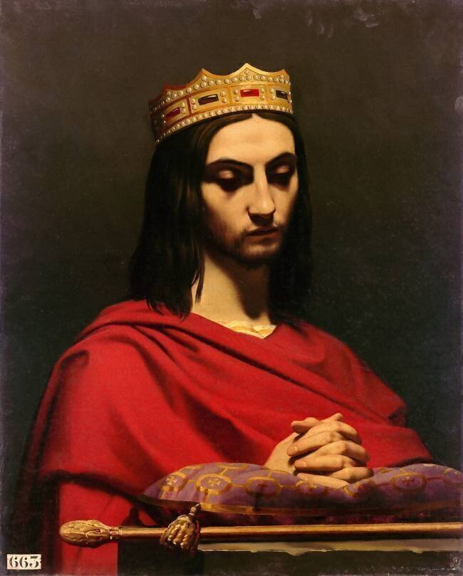 Clovis II, roi d'Austrasie, de Neustrie et de Bourgogne, mort en 656 Emile Signol