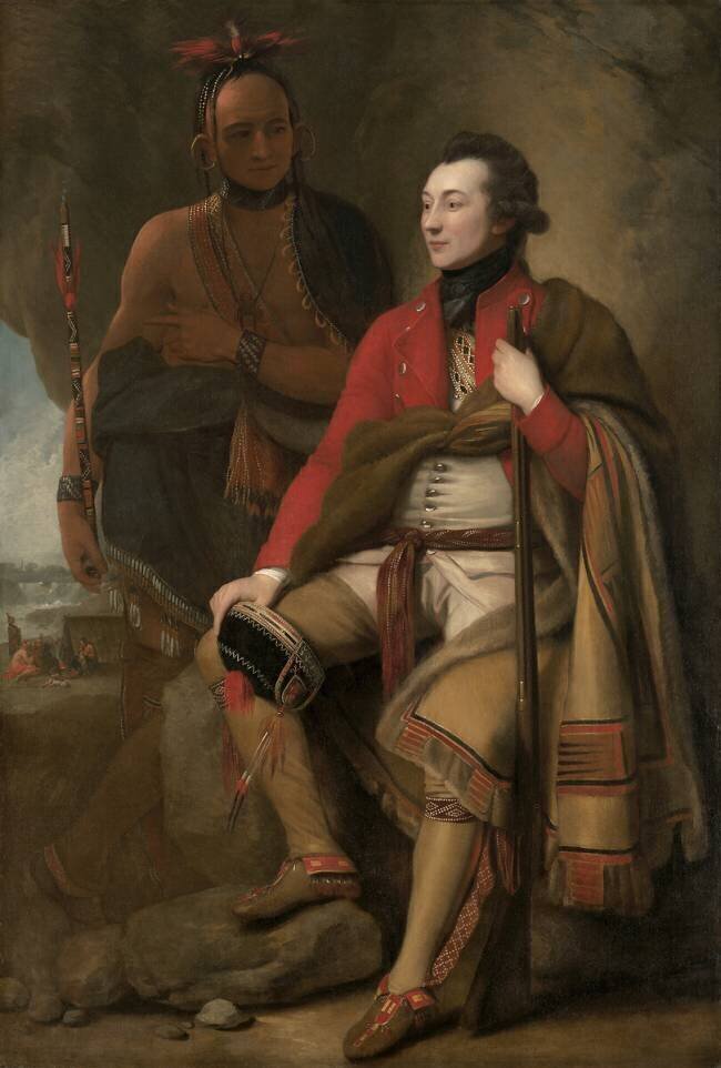 Colonel Guy Johnson et Karonghyontye Benjamin West