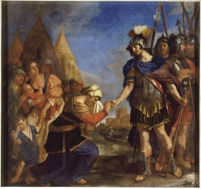 Coriolan supplié par sa mère Le Guerchin