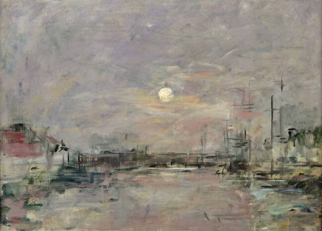 Crépuscule sur le quai commercial du Havre Eugène Boudin
