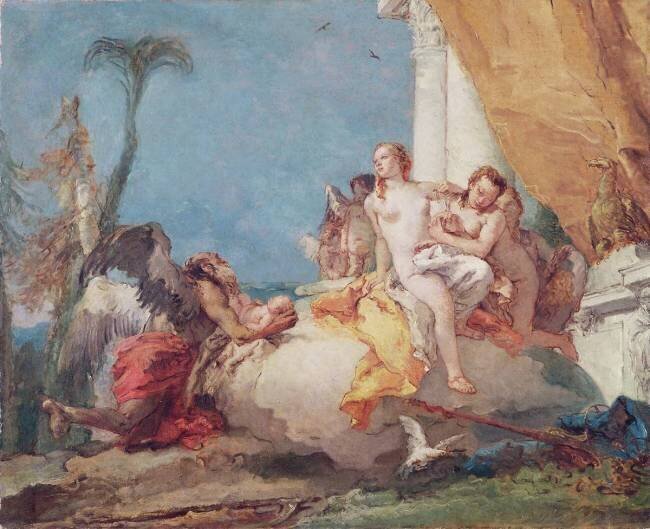 Cronos confiant Cupidon à Vénus Giambattista Tiepolo