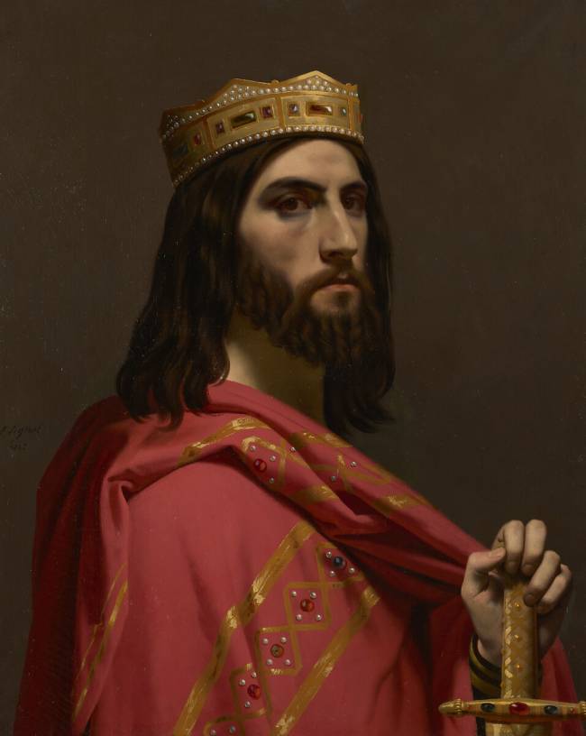 Dagobert Ier, roi d'Austrasie, de Neustrie et de Bourgogne, (mort en 638) Emile Signol