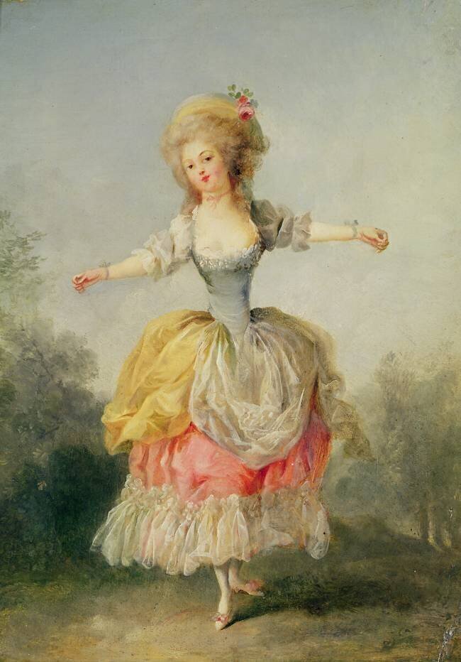 Danseuse en costume Louis XVI Jean-Frédéric Schall