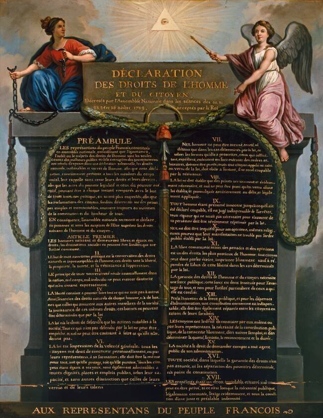 Déclaration des droits de l'Homme et du Citoyen Jean-Jacques François Le Barbier
