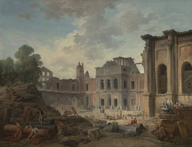 Démolition du château de Meudon Hubert Robert