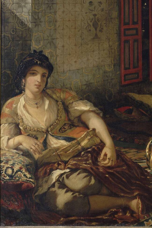 Détail de Femmes d'Alger dans leur appartement Eugène Delacroix