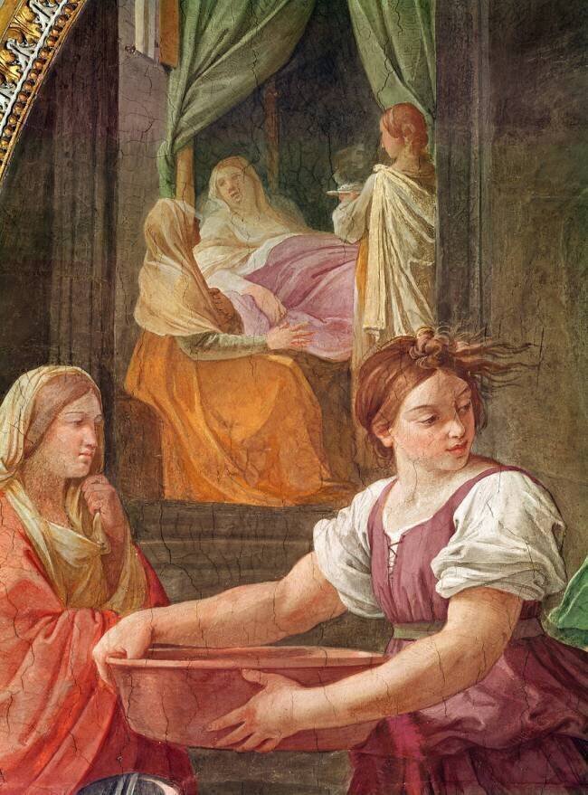Détail de la Nativité de la Sainte Vierge Marie Guido Reni