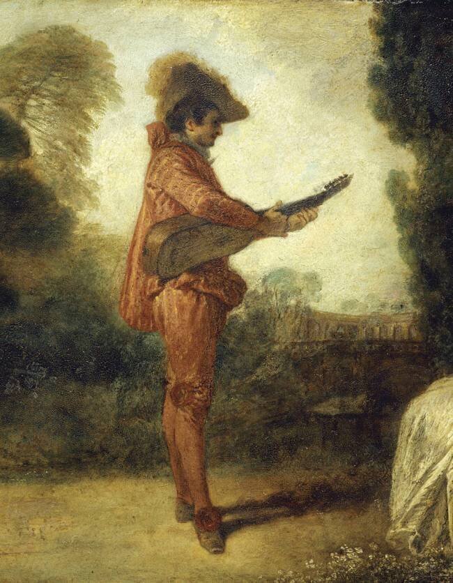 Détail de L'Enchanteur Antoine Watteau