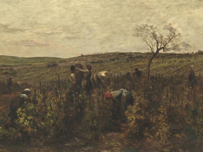 Détail de Vendanges en Bourgogne Charles-François Daubigny