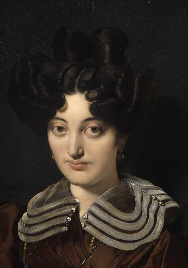Détail du Portrait de madame Marcotte de Sainte Marie Jean-Auguste-Dominique Ingres