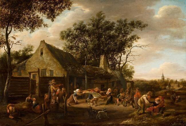 Des paysans dansant dans une auberge Jan Steen